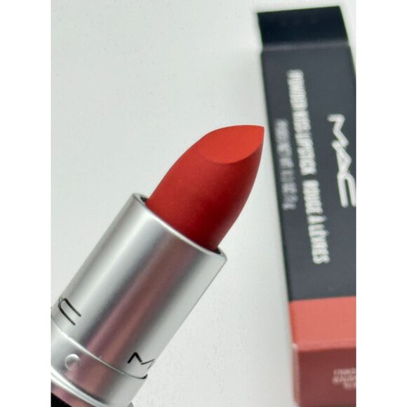 MAC Powder Kiss Lipstick 916 Devoted To Chili 0.1 oz - Picture 2 of 3